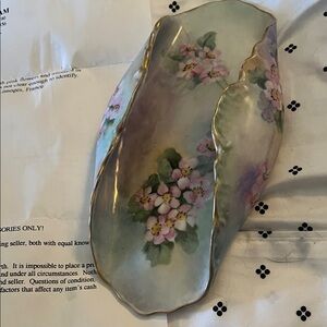 Antique Hand Painted With Gold Accents Toast Tray Made In Vienna Austria